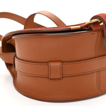 Chloe Suede Grained Calfskin Small Marcie Saddle Bag Tan 10 of 11