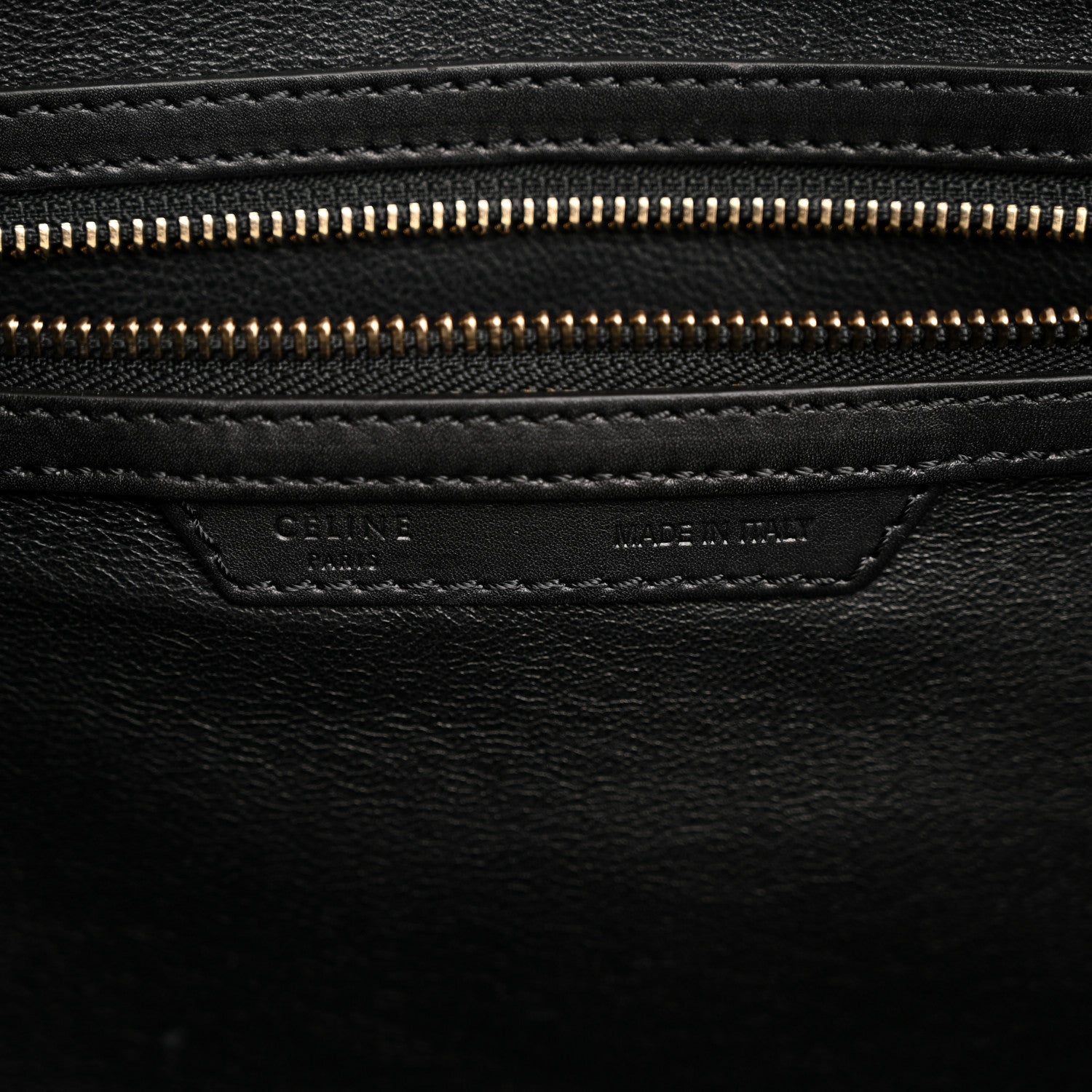 Celine Smooth Calfskin Linen Tricolor Mini Luggage Black Khaki Navy 6 of 13