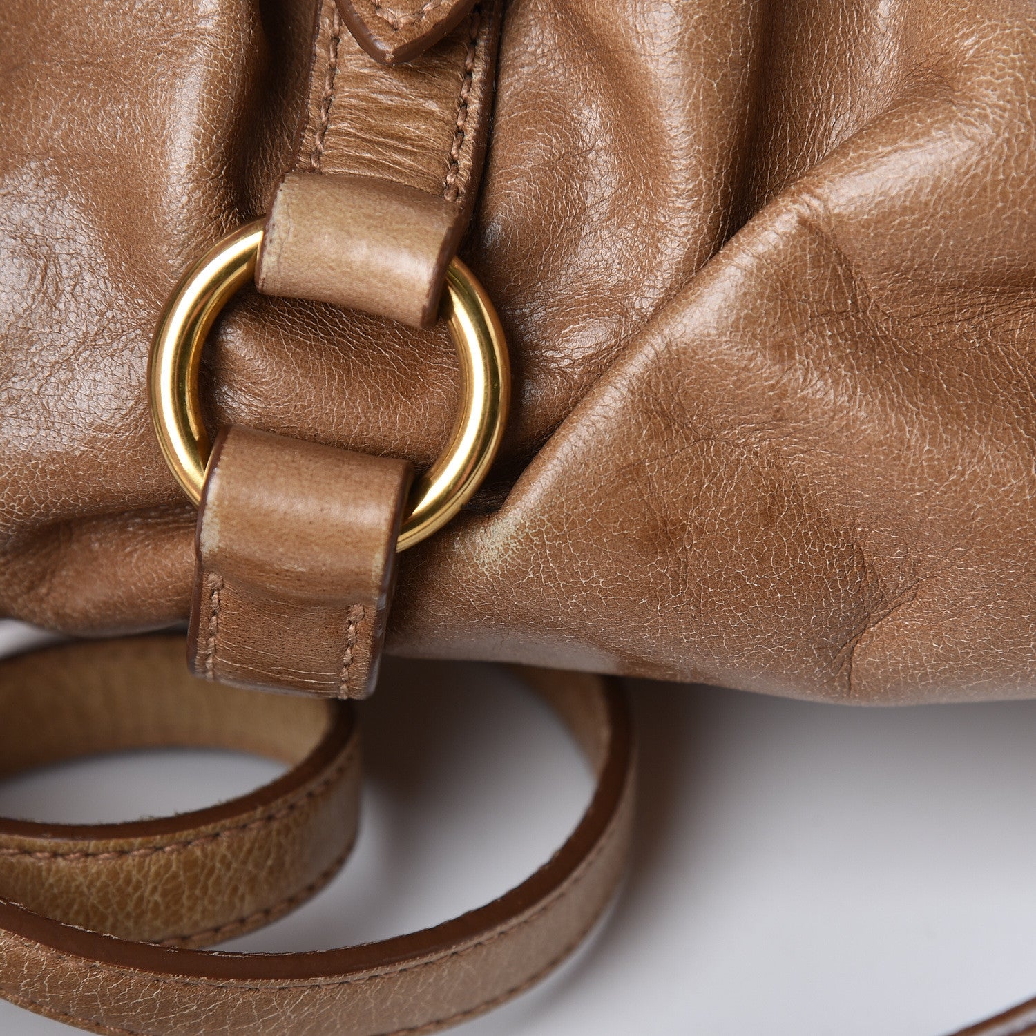 Miu Miu Vitello Lux Mini Gathered Tote 17 of 18