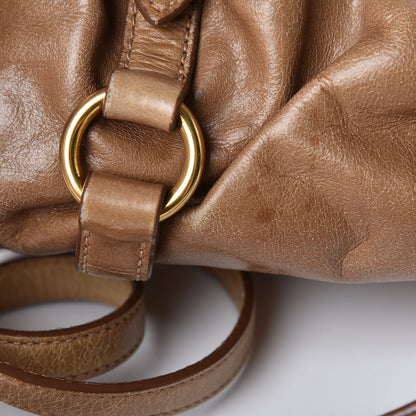 Miu Miu Vitello Lux Mini Gathered Tote 17 of 18