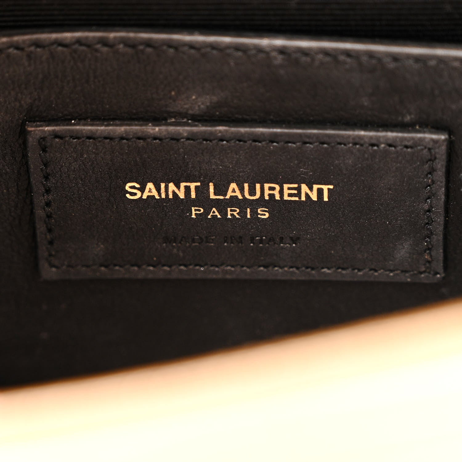 Saint Laurent Metallic Calfskin Crocodile Embossed Small Classic Monogram Kate Tassel Satchel Gold 6 of 12