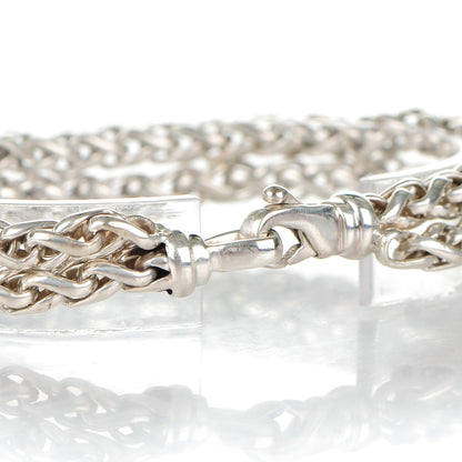 David Yurman Sterling Silver Double Wheat Chain Bracelet 4 of 6