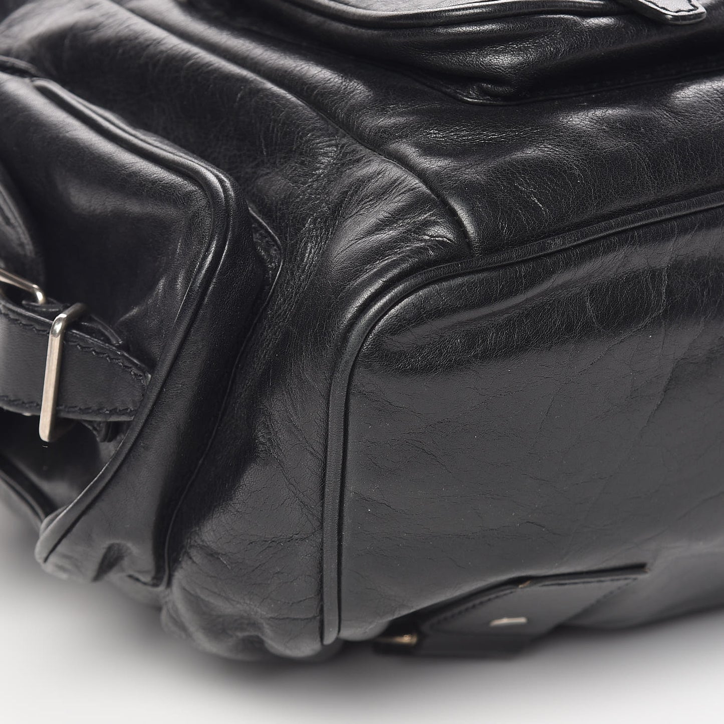 Smooth Calfskin Roc Sack Backpack Black
