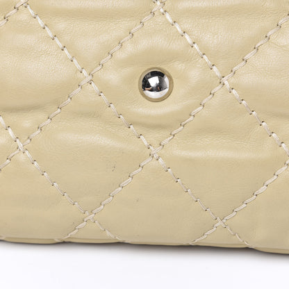 Chanel Calfskin Contrast Stitch Tote Beige 10 of 12