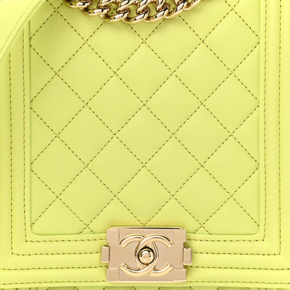 Chanel Calfskin Quilted North South Boy Flap Light Green 10 of 13