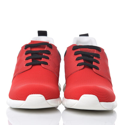 Louis Vuitton Rubber Mesh Suede Damier Fastlane Low Sneakers 5 Rouge 2 of 8