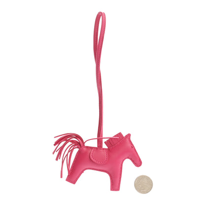 Hermes Milo Lambskin Grigri Rodeo Horse Bag Charm PM Rose Mexico 2 of 6