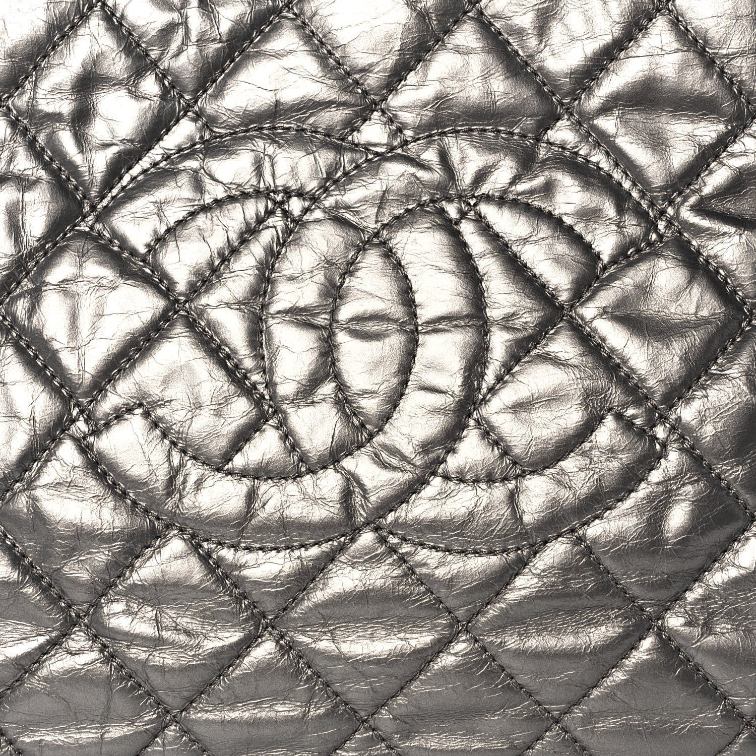 Chanel Metallic Aged Calfskin Quilted Small Chain Me Tote Silver 8 of 11