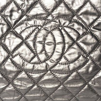 Chanel Metallic Aged Calfskin Quilted Small Chain Me Tote Silver 8 of 11