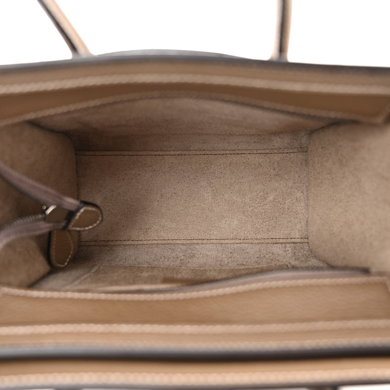 Celine Drummed Calfskin Nano Luggage Souris 5 of 11
