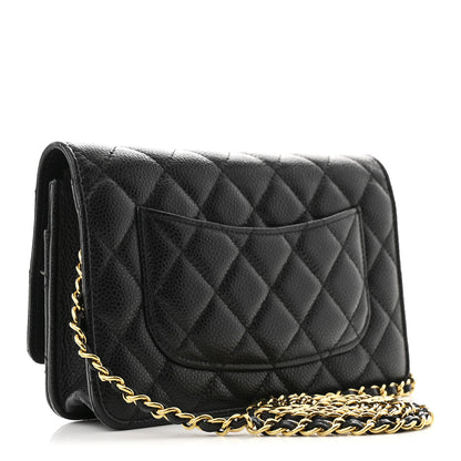 Chanel Caviar Quilted Wallet on Chain WOC Black 2 of 10