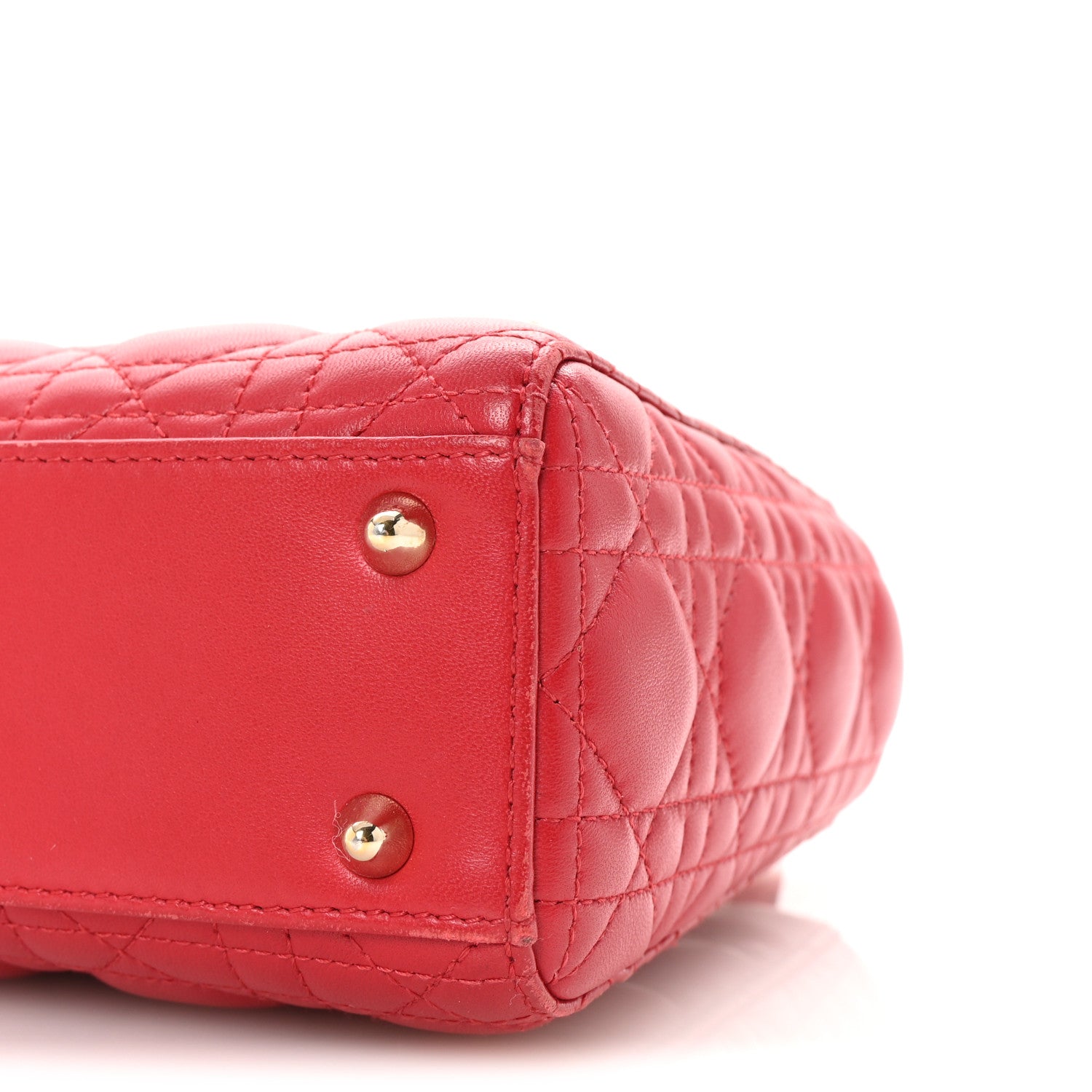 Christian Dior Lambskin Cannage Small Lucky Badges My Lady Dior Red 9 of 9