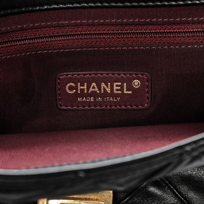 Chanel Calfskin Diamond Debossed Large Cosmos Flap Black 6 of 8