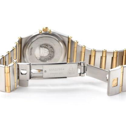 Omega Stainless Steel 18K Yellow Gold 25mm Constellation 95 Quartz Watch Champagne 1272.10.00 5 of 6