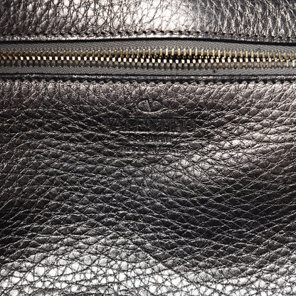 Valentino Garavani Metallic Alce Printed Calfskin Medium Rockstud Tote Sasso 6 of 14