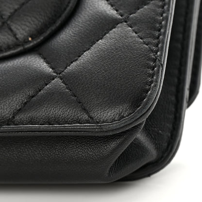 Chanel Lambskin Quilted Wallet On Chain WOC Black 16 of 17