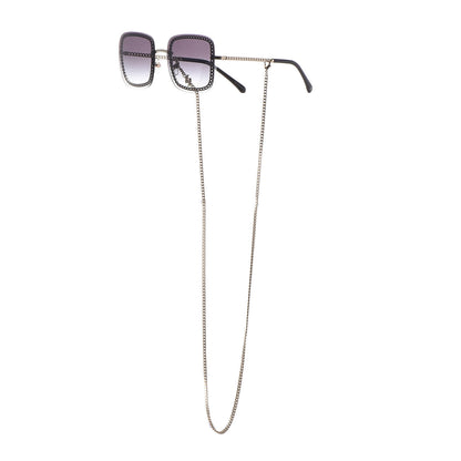 Chanel Chain Square Sunglasses 4244 Black 8 of 10