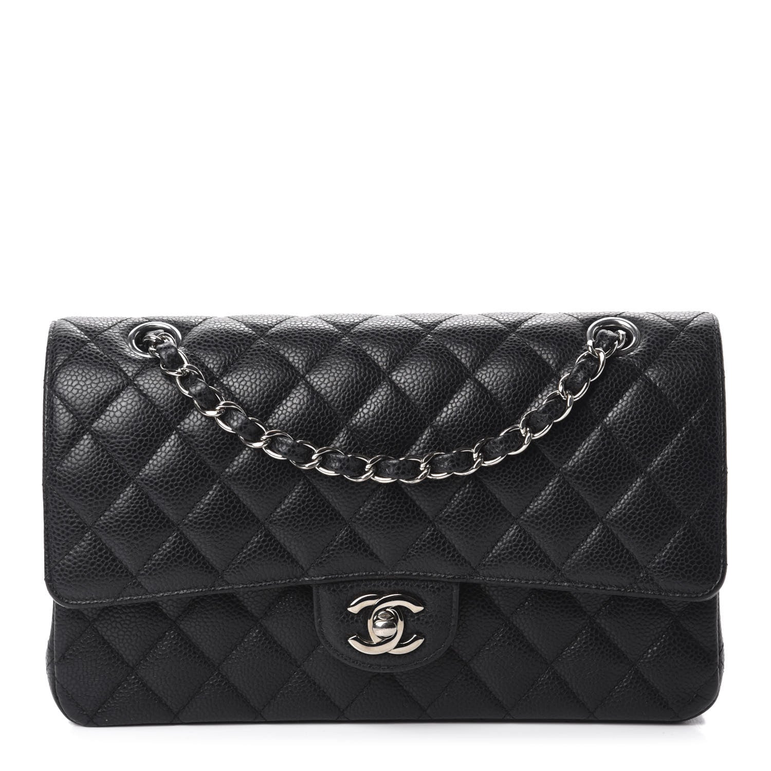 Chanel Caviar Quilted Medium Double Flap Black 1 of 14