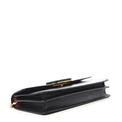 Valentino Garavani Smooth Calfksin Vlogo Wallet On Chain Black 4 of 11