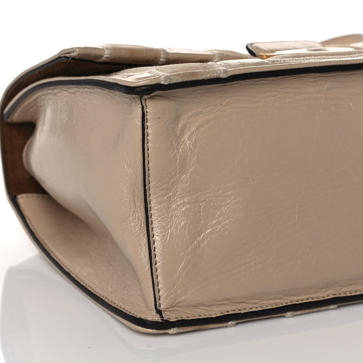 Fendi Agnello Old Shine Chamois F is Fendi Embossed Kan U Shoulder Bag Amido Nude 7 of 9