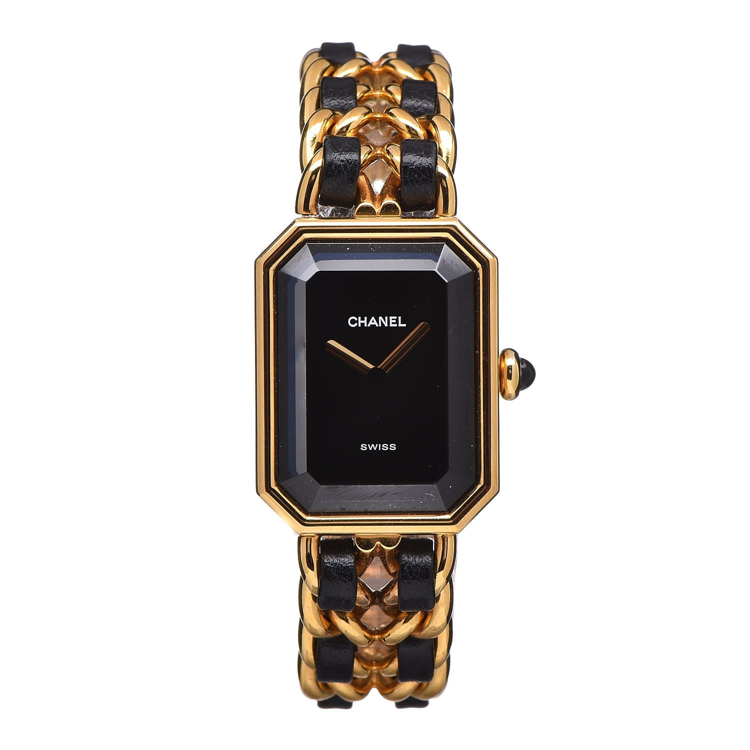 Chanel Stainless Steel Lambskin 20mm Chain Premiere Quartz Watch Gold M 1 of 6