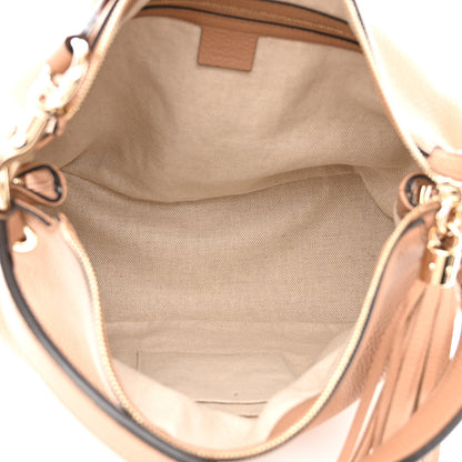 Gucci Pebbled Calfskin Large Soho Hobo Camelia 5 of 12