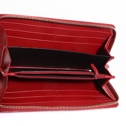 Gucci Patent Microguccissima Bow Heart Zip Around Wallet Red 5 of 7