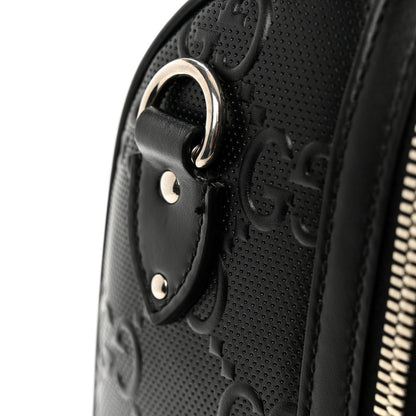 Gucci Calfskin GG Tennis Embossed Duffle Bag Black 8 of 8