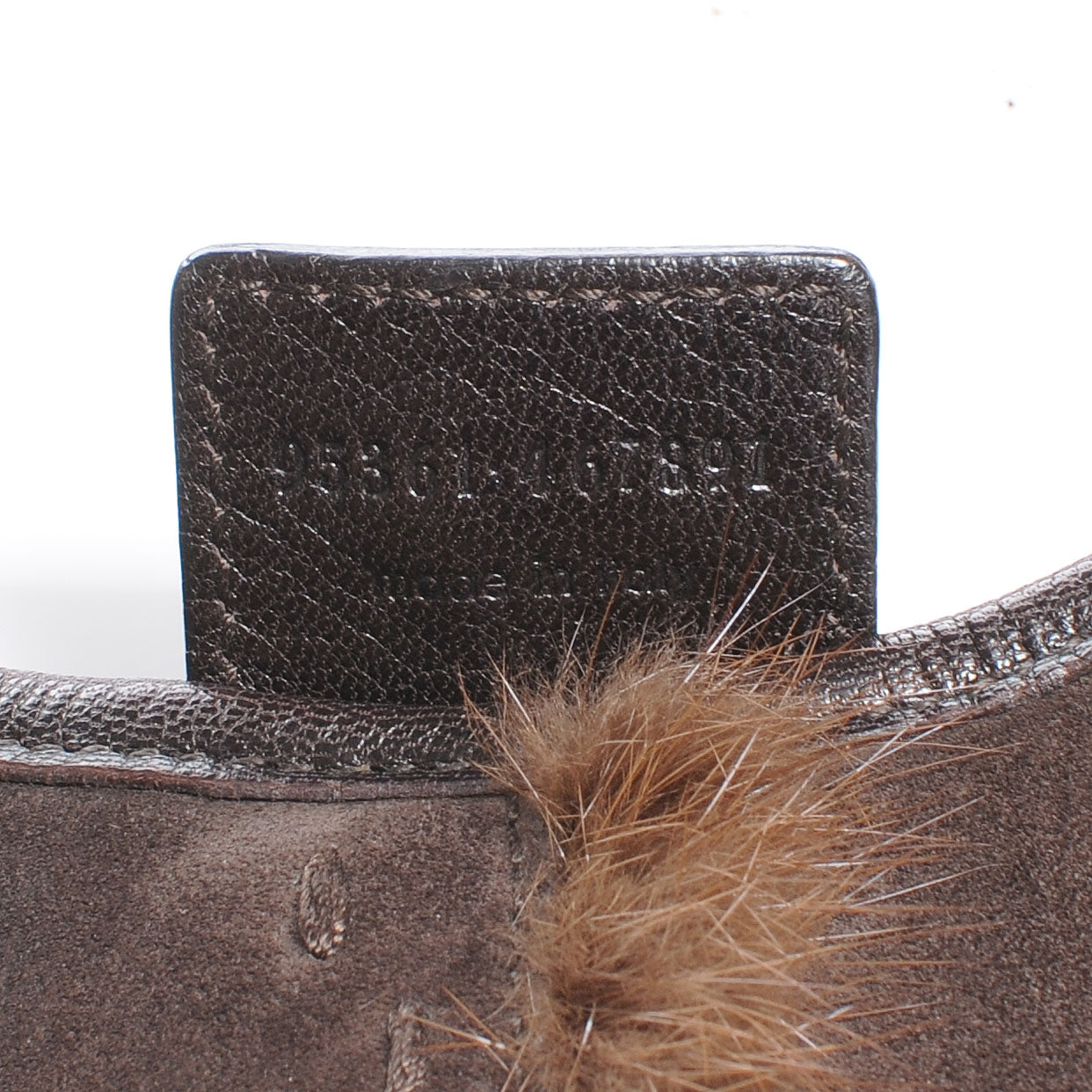 Suede and Mink Mombasa Horn Hobo Brown