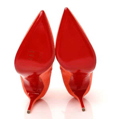 Christian Louboutin Veau Velours So Kate Booty 100 Ankle Boots 37.5 Orange 5 of 7