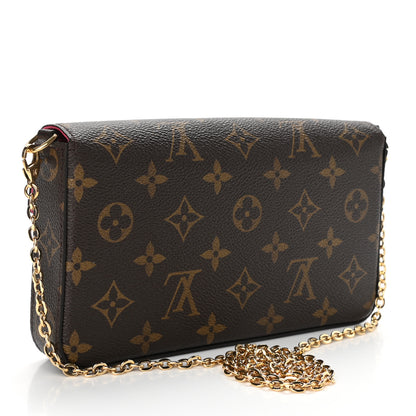Louis Vuitton Monogram LV Love Lock Pochette Felicie Chain Wallet 4 of 11