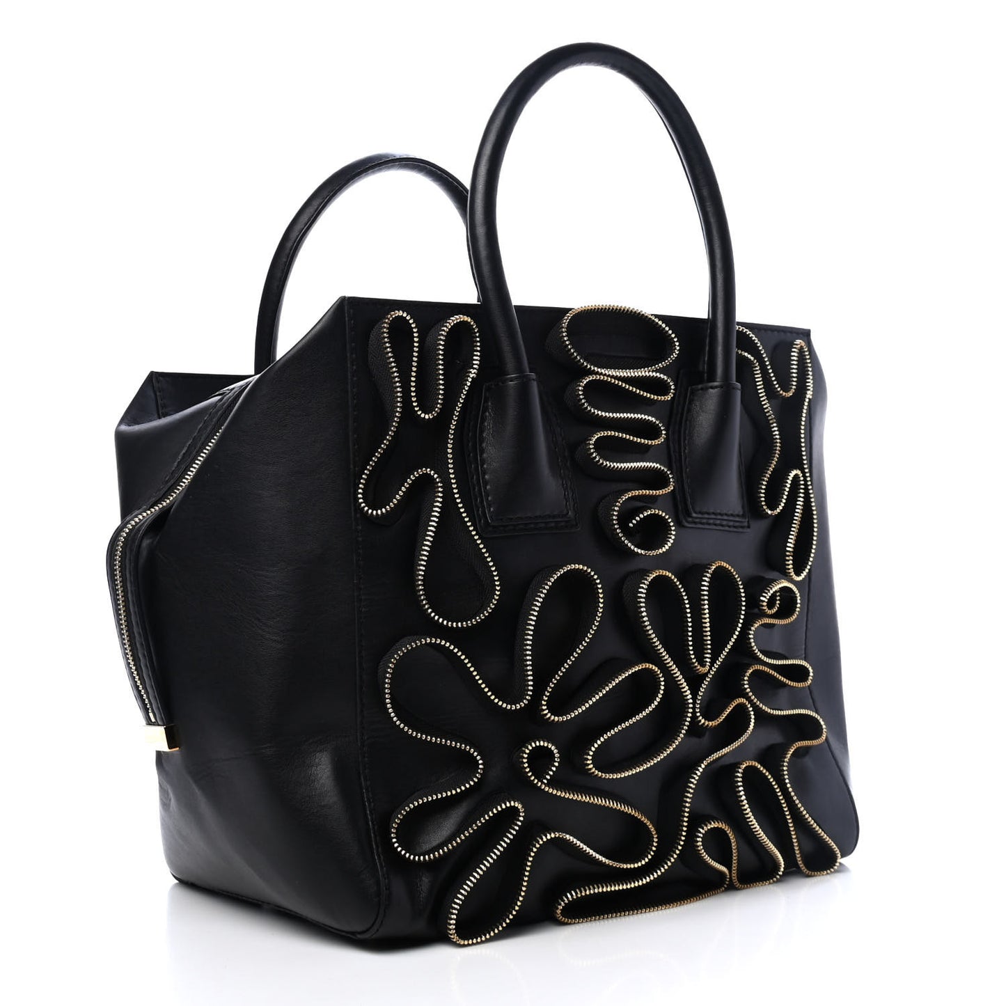 Eco Alter Nappa Cavendish Zipper Tote Black