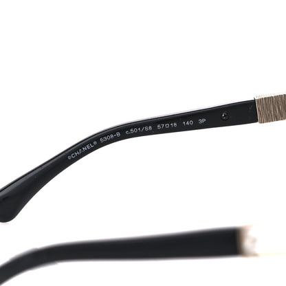 Chanel Crystal Baguette Polarized Square Sunglasses 5308-B Black 5 of 8