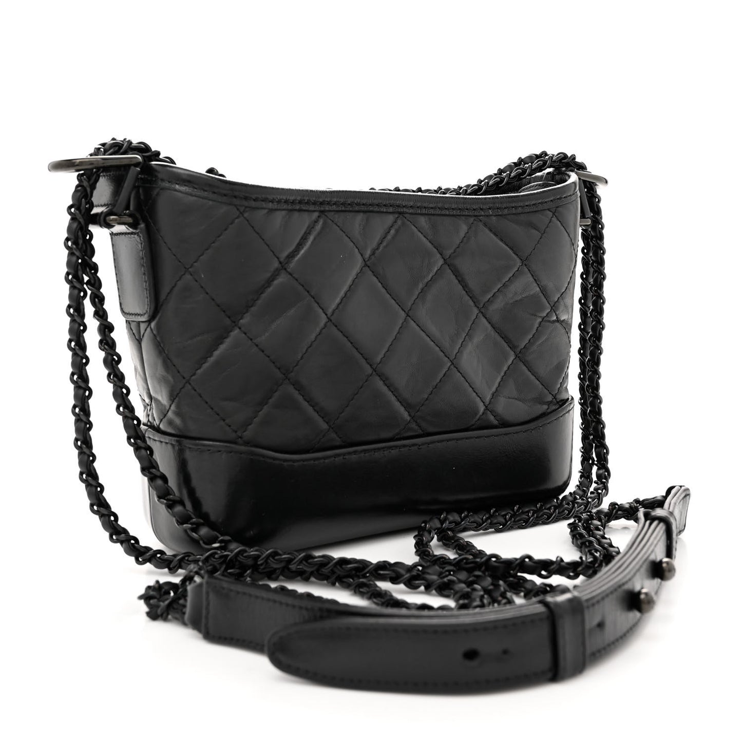 Aged Calfskin Quilted Small Gabrielle Hobo
