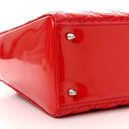 Christian Dior Patent Cannage Medium Lady Dior Fuchsia 9 of 12