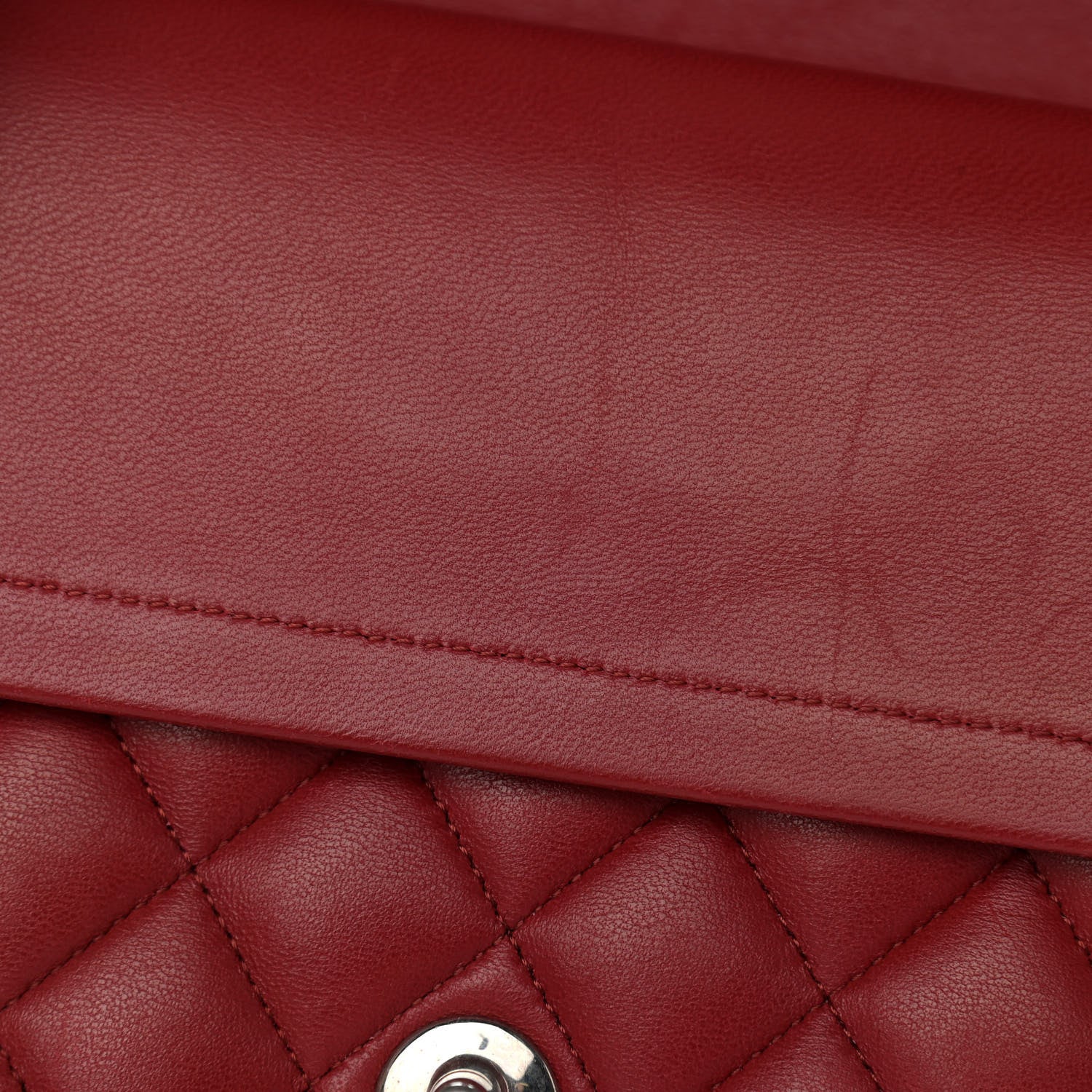 Chanel Lambskin Quilted Medium Double Flap Red 16 of 21