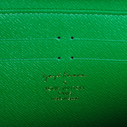 Louis Vuitton Monogram Kusama Pumpkin Dots Zippy Wallet Green 10 of 15
