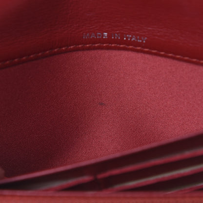 Chanel Lambskin Camellia Embossed Flap Wallet Red 9 of 17