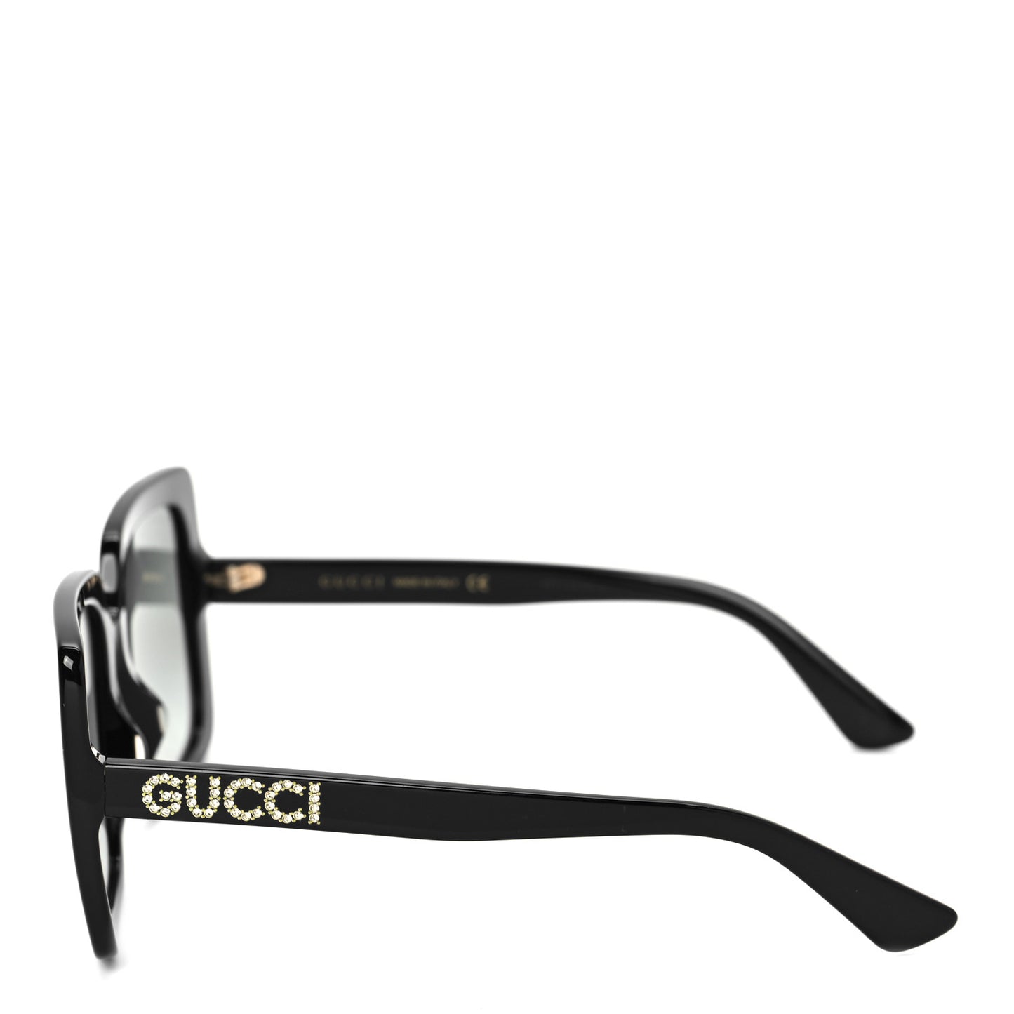 Crystal Square Frame GG Sunglasses GG0418S Black