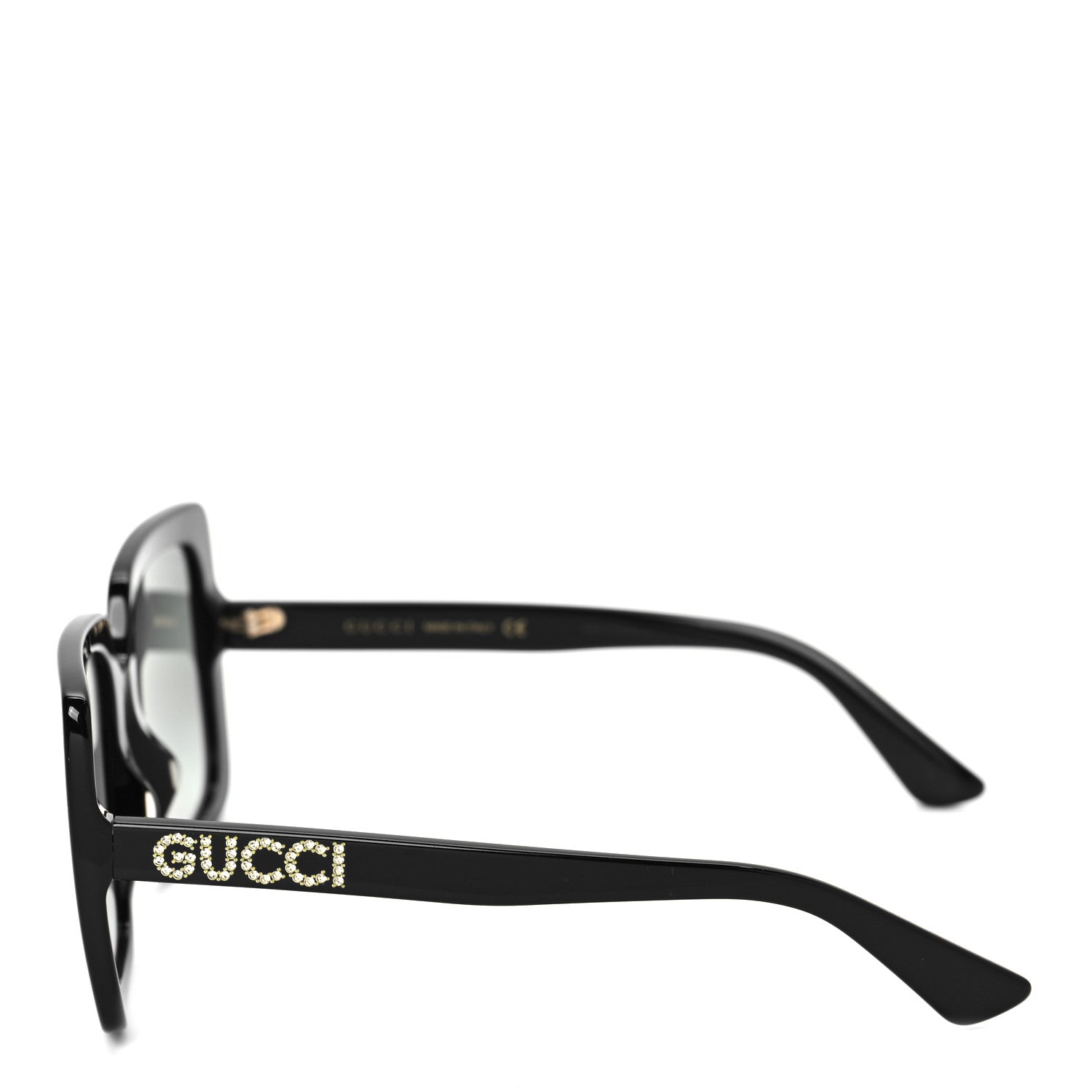 Gucci Crystal Square Frame GG Sunglasses GG0418S Black 3 of 8