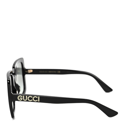 Gucci Crystal Square Frame GG Sunglasses GG0418S Black 3 of 8