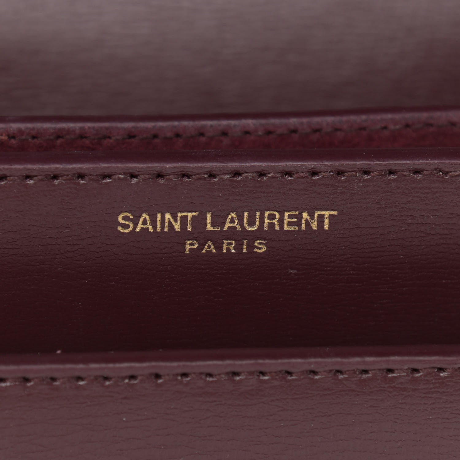 Saint Laurent Calfskin Medium Monogram Sunset Bordeaux 7 of 12