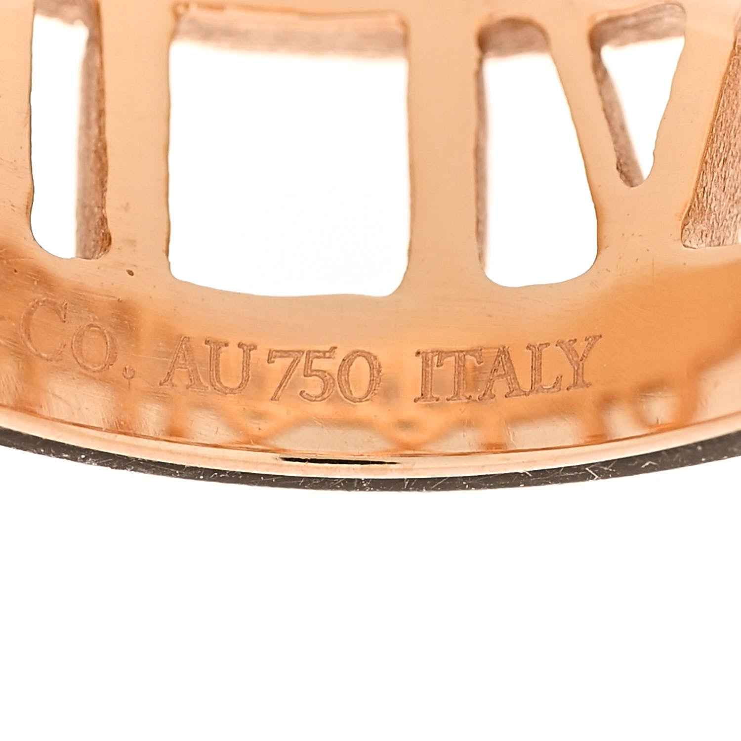 Tiffany 18K Rose Gold Diamond Wide Atlas Open Ring 49 4.75 5 of 5