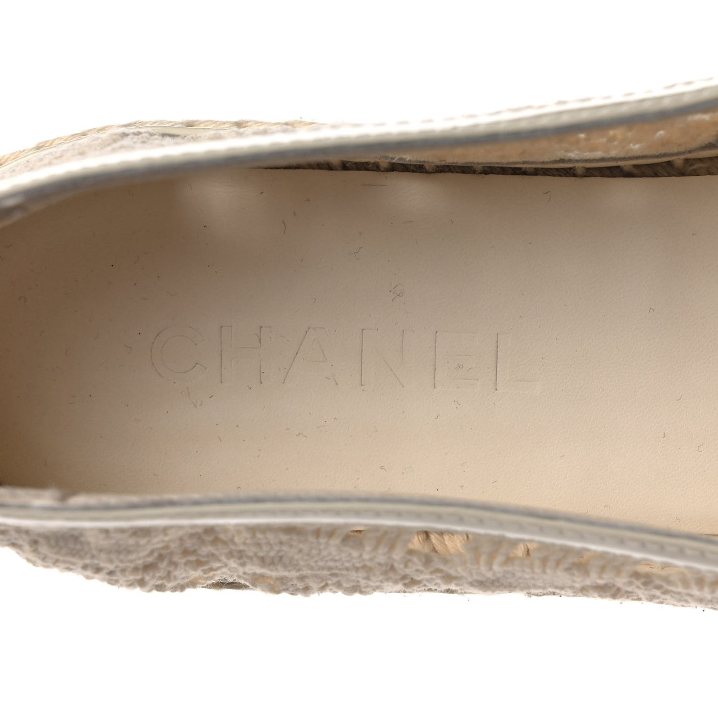 Macrame Patent CC Espadrilles 41 Beige Ivory