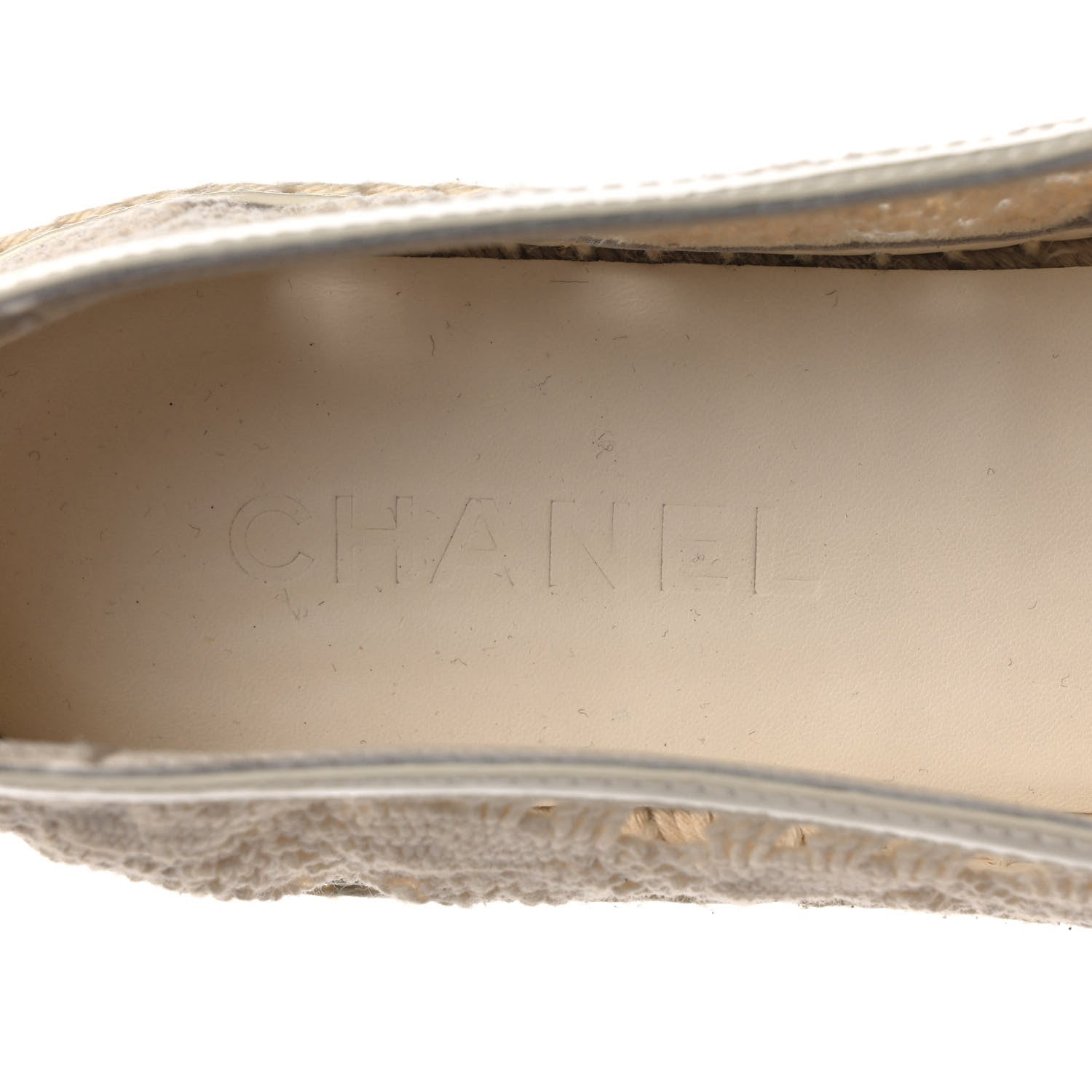 Chanel Macrame Patent CC Espadrilles 41 Beige Ivory 7 of 9