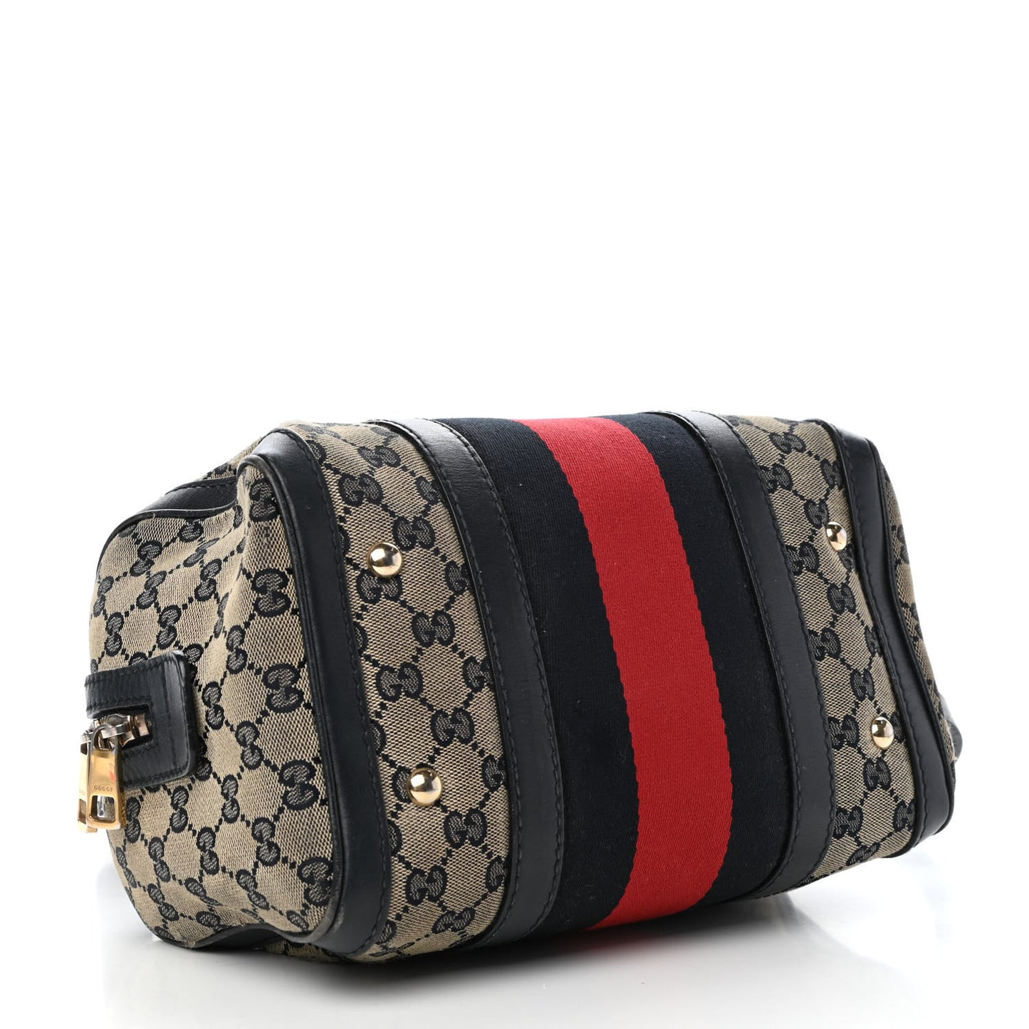 Monogram Vintage Web Small Boston Navy