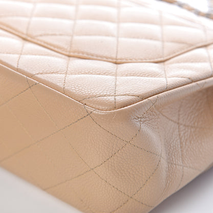 Chanel Caviar Quilted Jumbo Double Flap Beige Clair 14 of 14