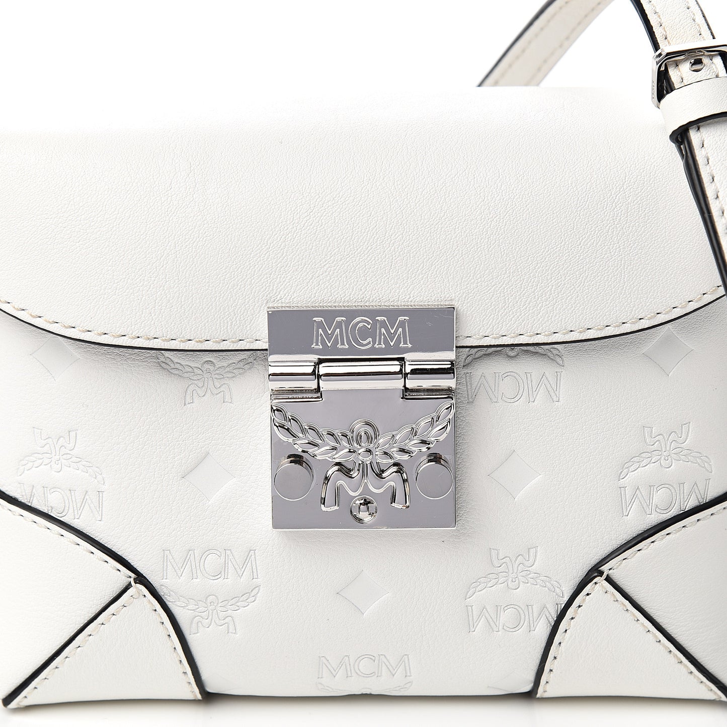 Calfskin Ottomar Monogram Soft Berlin Belt Bag White