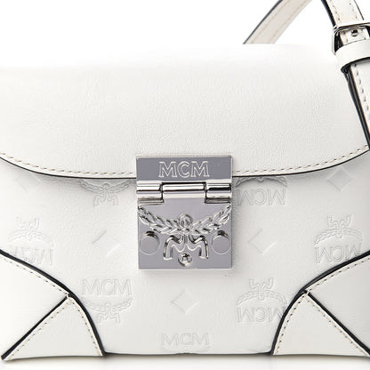 MCM Calfskin Ottomar Monogram Soft Berlin Belt Bag White 9 of 9