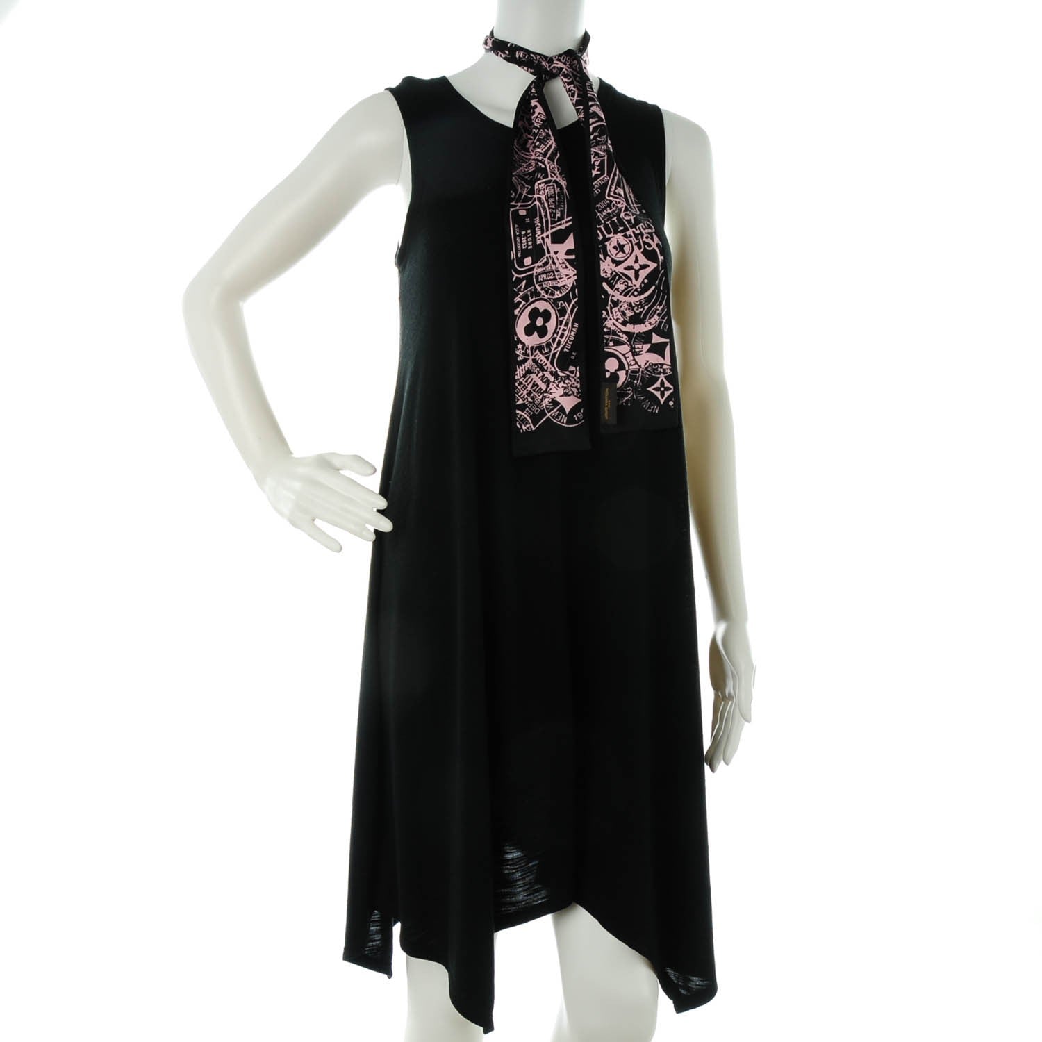 Louis Vuitton Silk Monogram Boarding Bandeau Black Pink 2 of 5